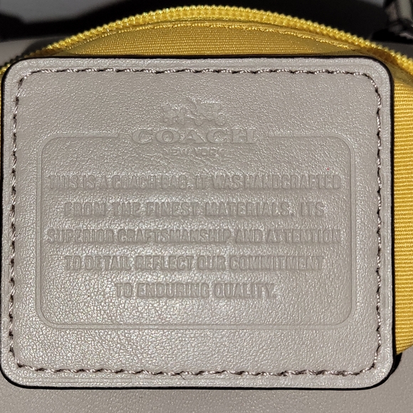 Coach Women's White and Orange Stripe Bag - Picture 9 of 9